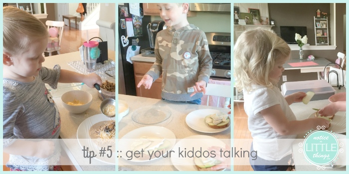 cooking kids talking collage