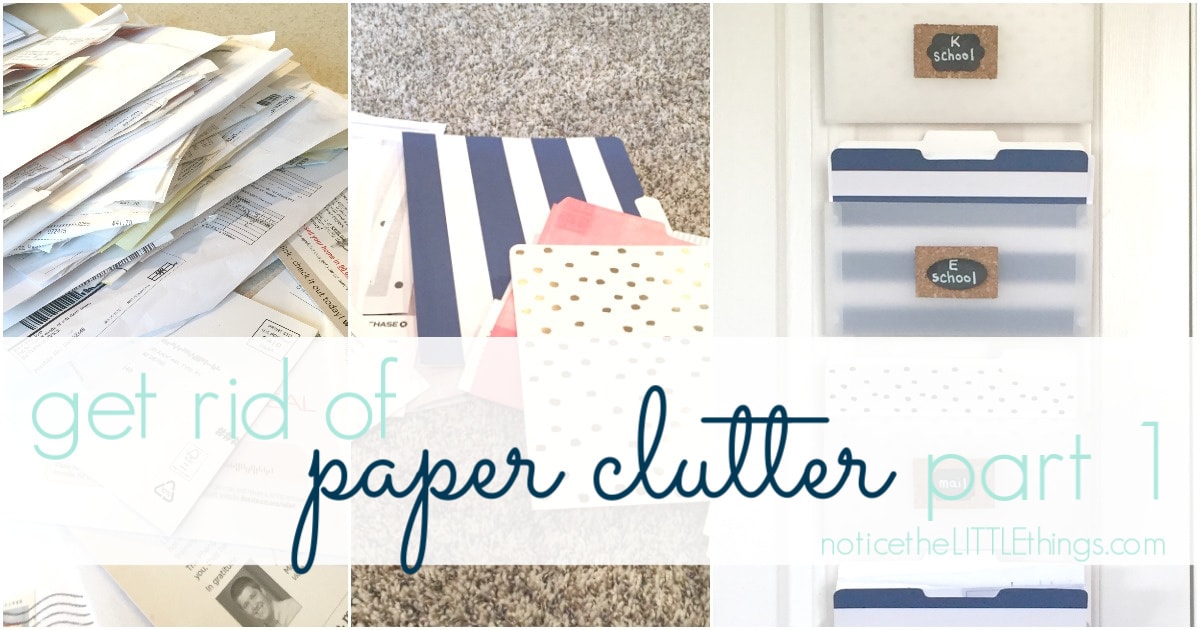 how to organize paper clutter