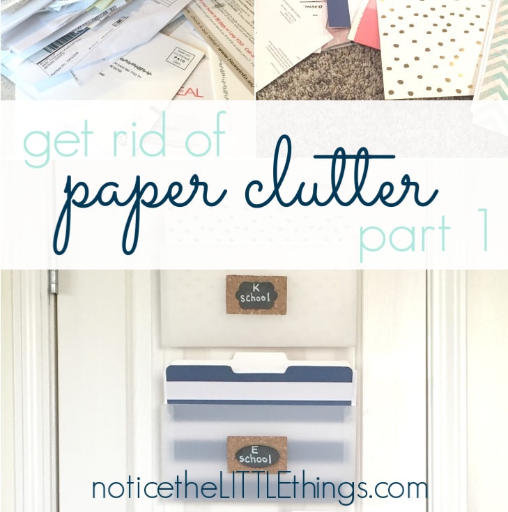 organized paper clutter
