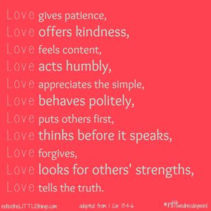 ntlt wednesday word • notice the LITTLE things