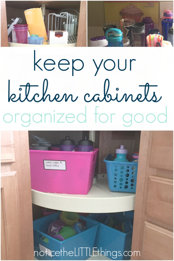 organized kitchen cabinets