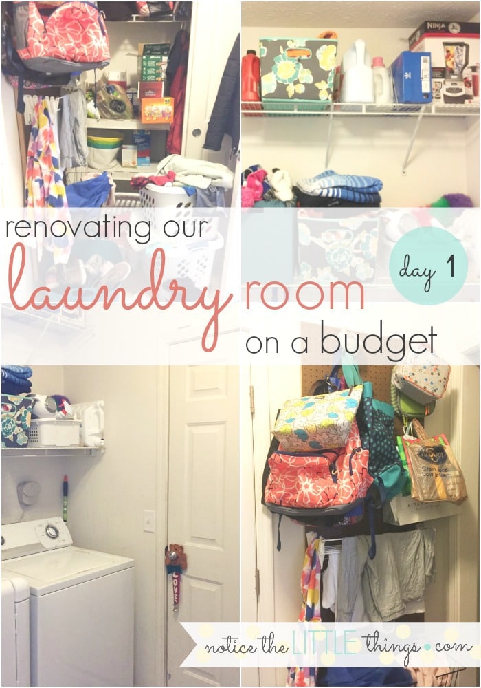 laundry room renovation collage