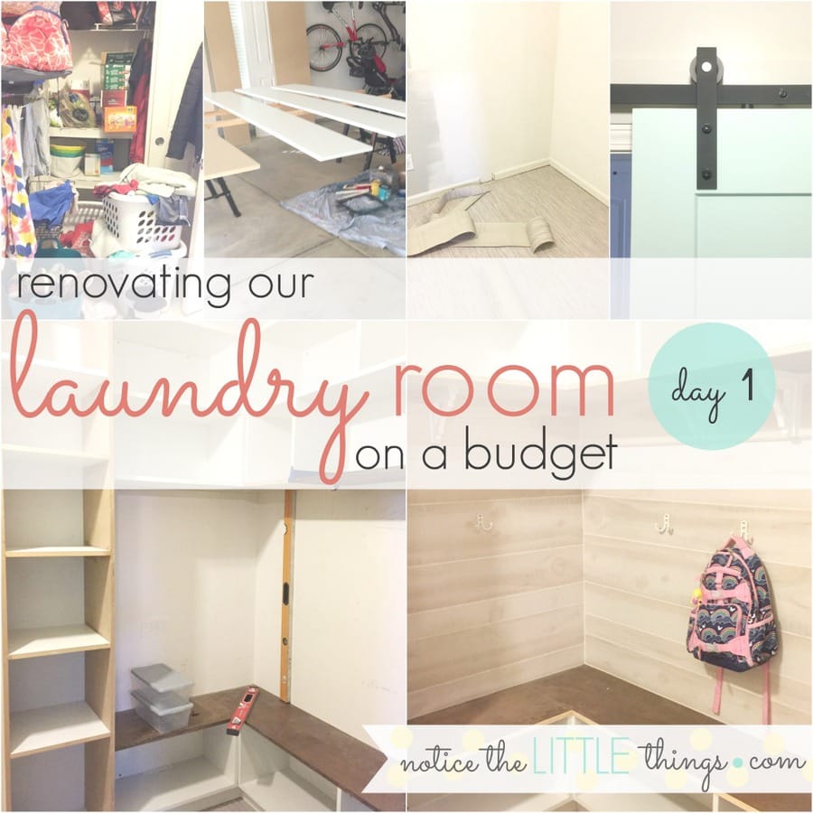 laundry room renovation collage