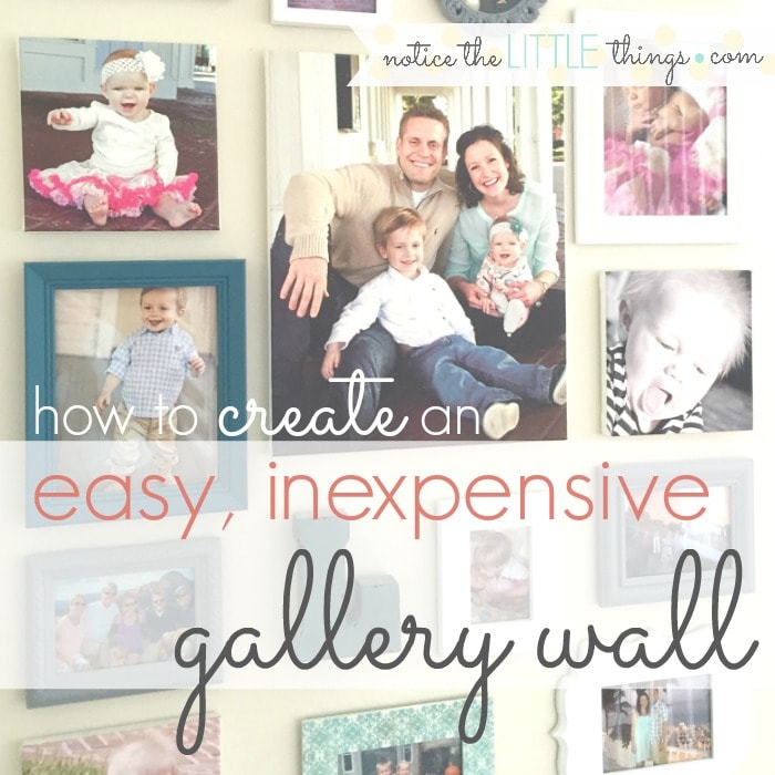 follow these EASY steps to create an eye-catching picture gallery wall, the perfect way to display your family pictures and wall decor when you don't have a lot of space. #gallerywall #howtodesignagallerywall #howtomakeagallerywall #howtohangpicturesstraight #familypicturedisplays #diygallerywall #diypictureframes #picturewall #creatingapicturewall #picturewalldisplay