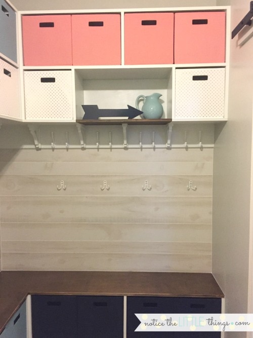 laundry room bench and built-ins