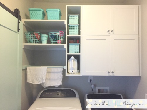 renovate your laundry room on a budget. this is the final reveal. see how we saved thousands on our laundry room renovation. #noticethelittlethings #noticethelittlethingsdiy #farmhouselaundryroom #laundryroominspiration #laundryroomideas #laundryroomstorage #mudroomideas #mudroom storage #mudroominspiration #farmhousemudroom #laundryroombuiltins #mudroombuiltins #renovatingonabudget #mudroom #laundryroom