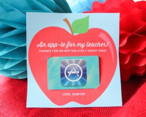 easy, creative, fun teacher gift ideas on a budget, along with a free printable and coupon code