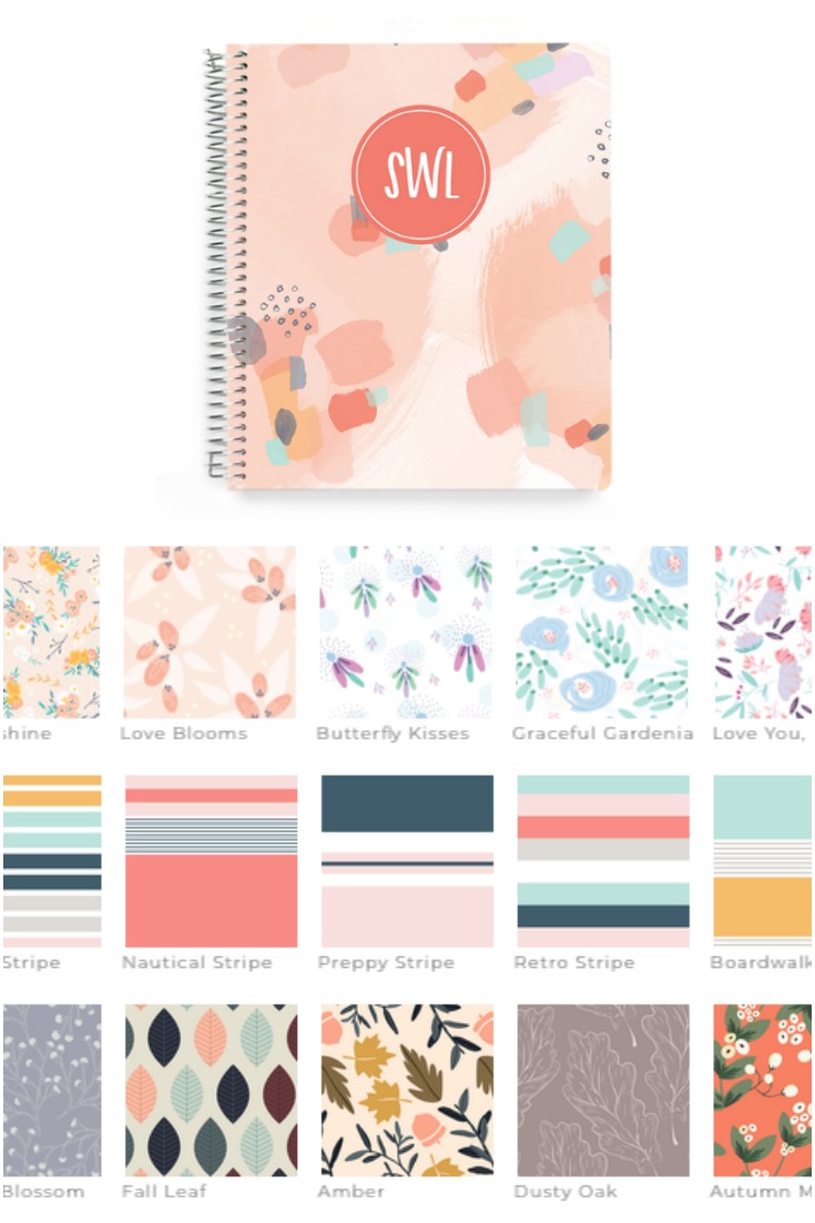plum paper notebook and cover design options