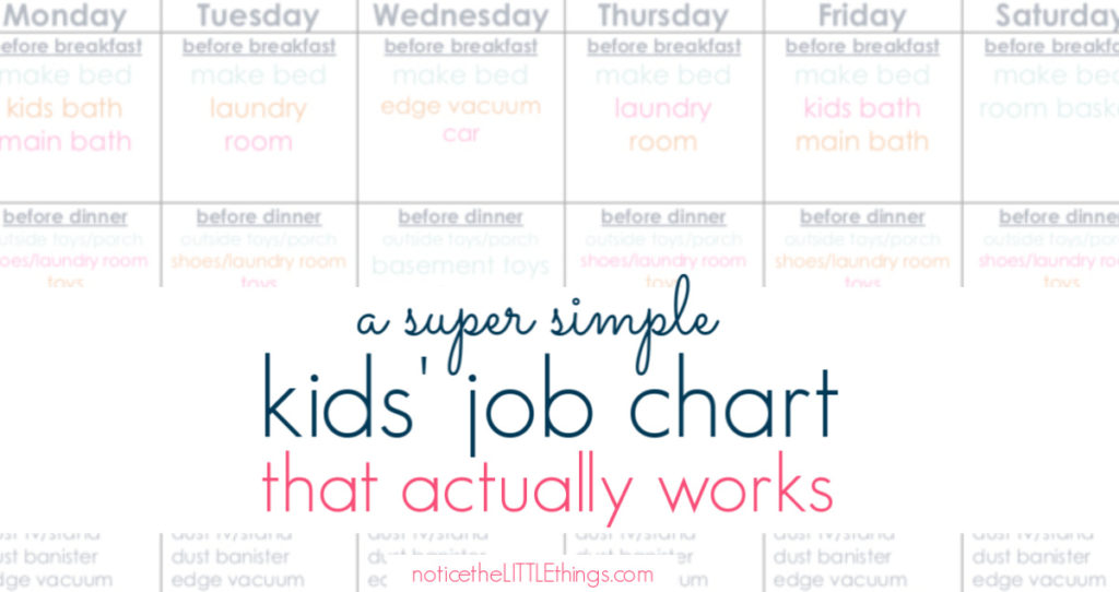kid ' s chore chart