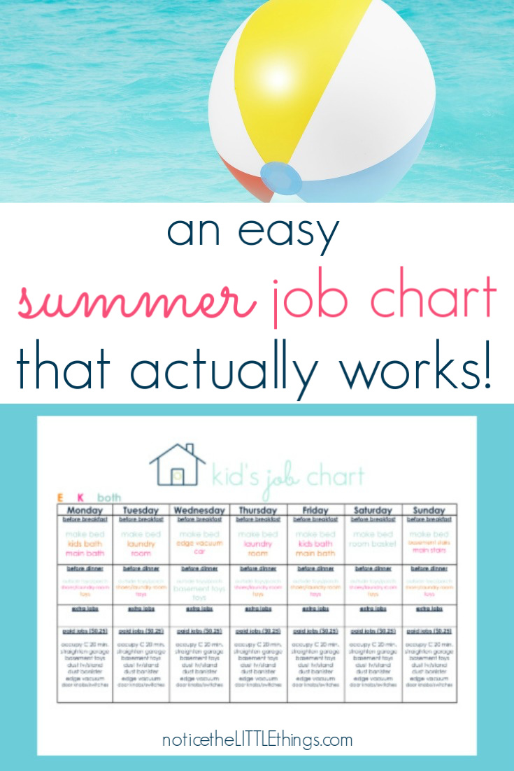 a super simple kid’s job chart that actually works