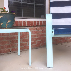spray painted table and chairs