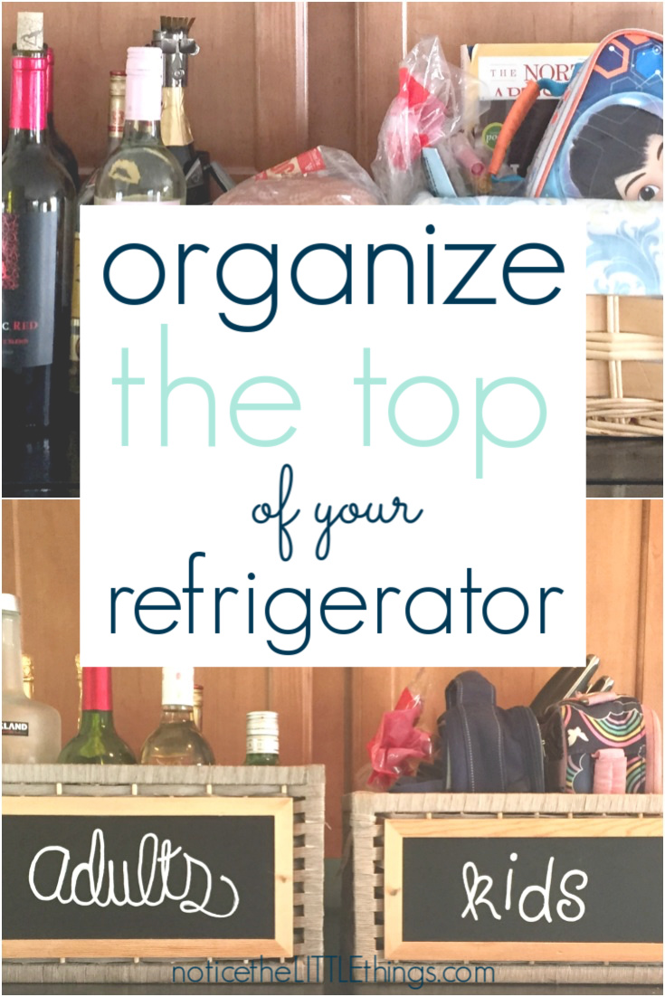 above the fridge organization