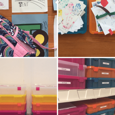 School Work Storage: How Big Families Manage The Piles of Art & Papers