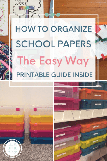 how to organize school papers the easy way • notice the LITTLE things