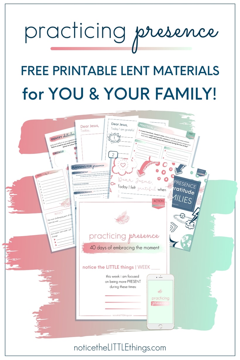 FREE Lent Activities for Families • notice the LITTLE things