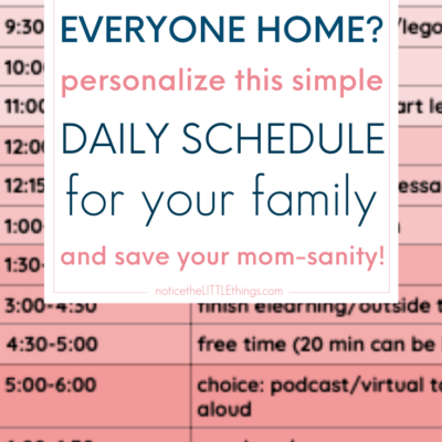 a sanity-saving daily routine schedule for kids