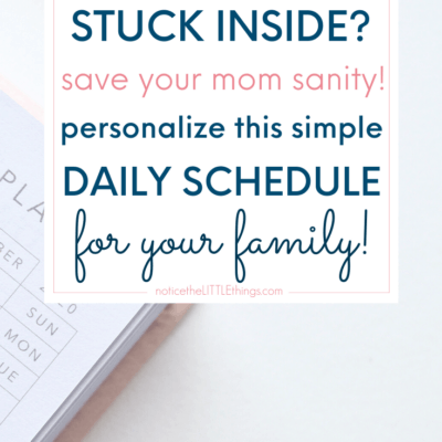 NO PRESSURE daily routine schedule for kids AND MOMS
