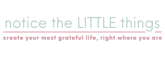 notice the LITTLE things